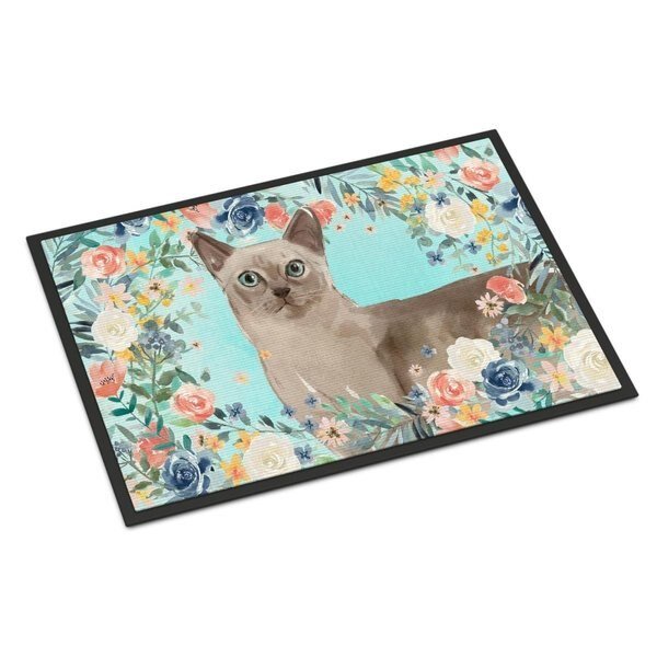 18 x 27 in. Tonkinese Spring Flowers Indoor or Outdoor Mat, Carolines Treasures, Mfr#: CK3400MAT